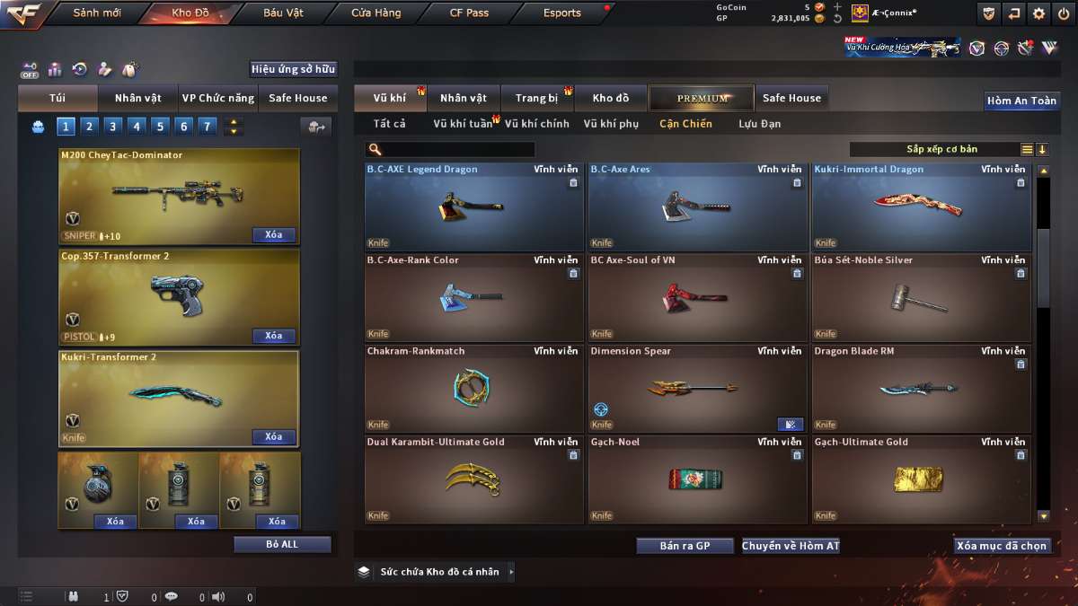 shop acc cf uy tin gia re